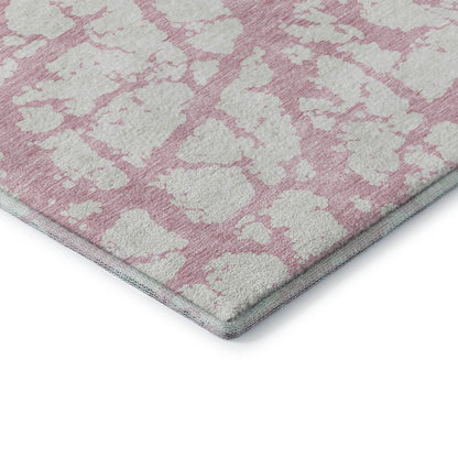 Premium Machine Washable Mayfield AMF972 Pink 8' x 8' Round Rug