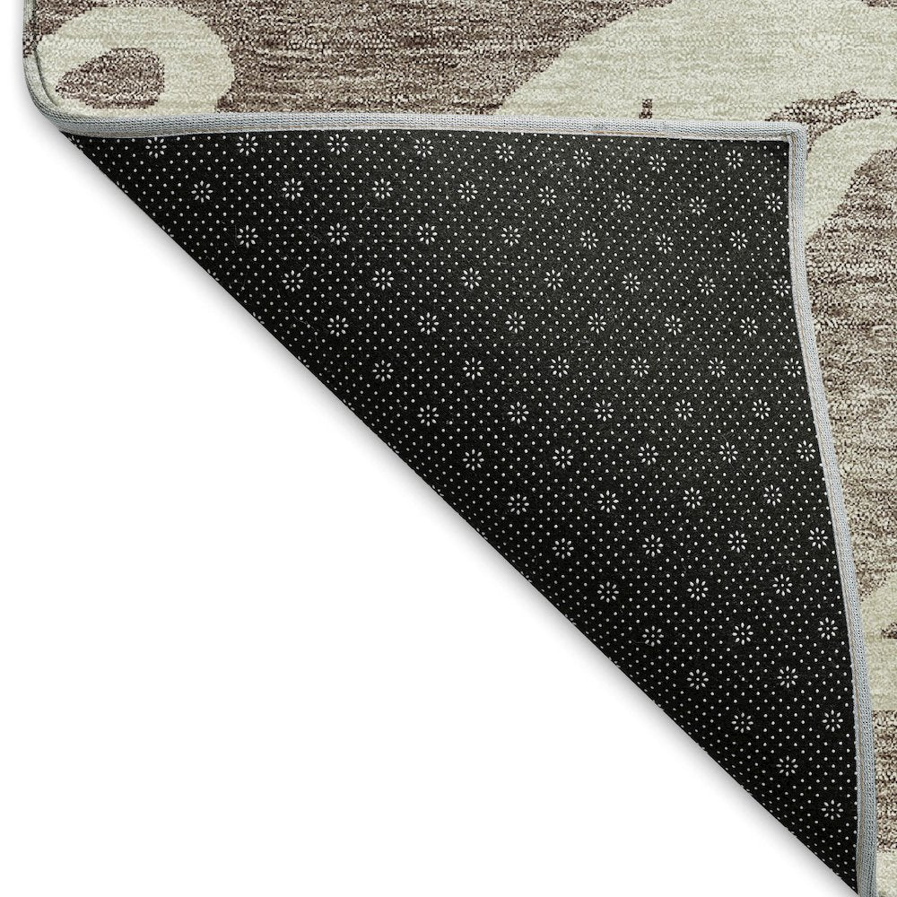 Premium Machine Washable Mayfield AMF973 Taupe 8' x 8' Round Rug