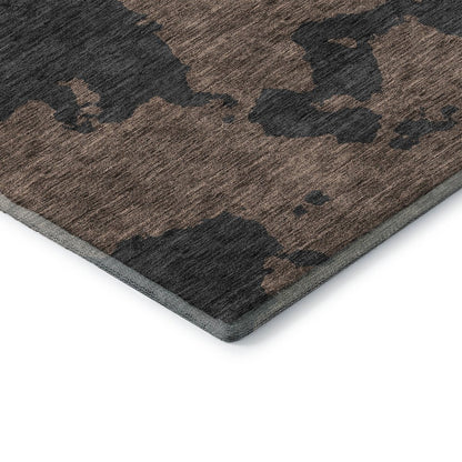 Premium Machine Washable Mayfield AMF975 Chocolate 8' x 8' Round Rug