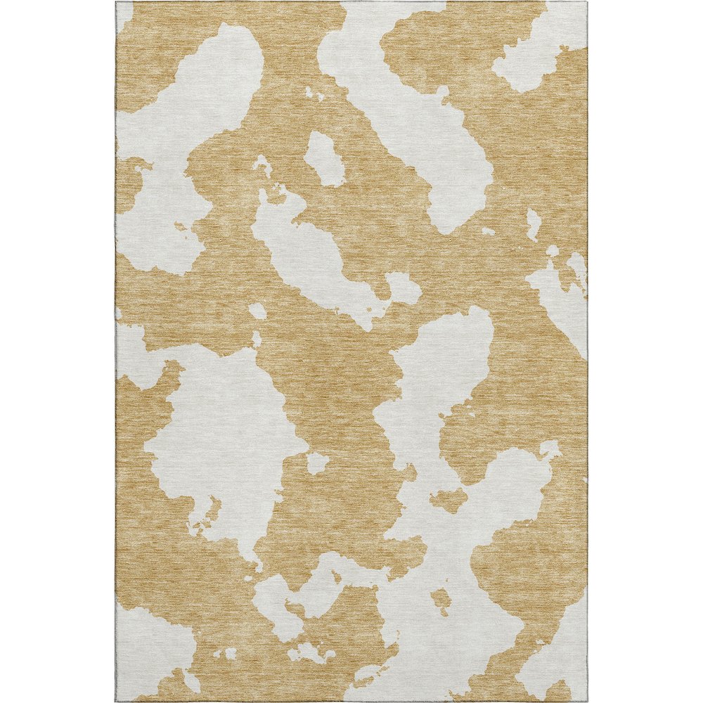 Premium Machine Washable Mayfield AMF975 Gold 10' x 14' Rug