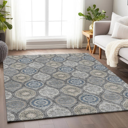 Premium Machine Washable Mayfield AMF976 Gray 10' x 14' Rug
