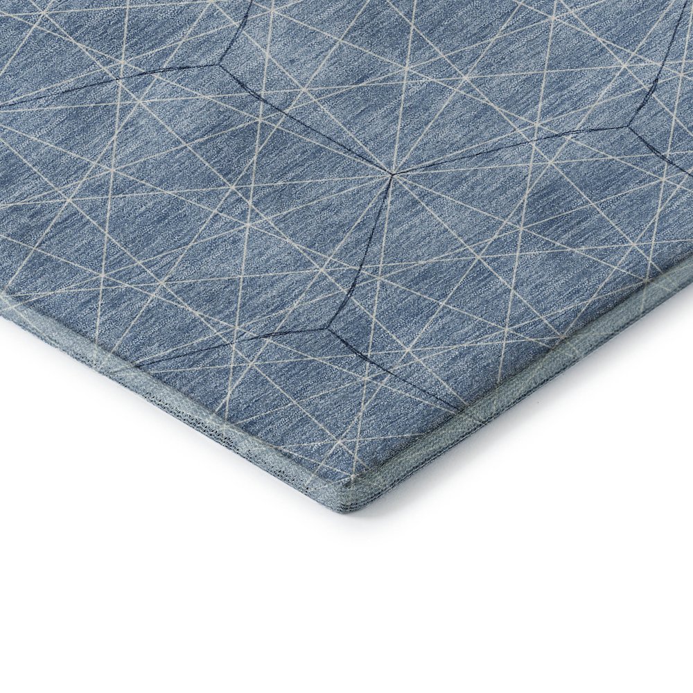Premium Machine Washable Mayfield AMF987 Denim 8' x 8' Round Rug