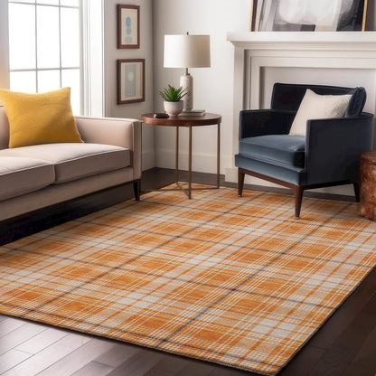 Premium Machine Washable Mayfield AMF993 Orange 10' x 14' Rug