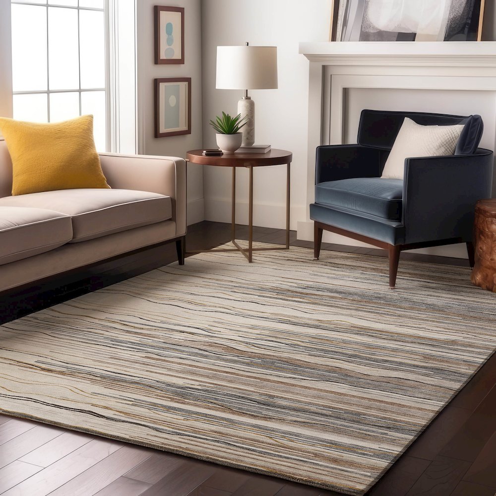 Premium Machine Washable Mayfield AMF996 Ivory 10' x 14' Rug