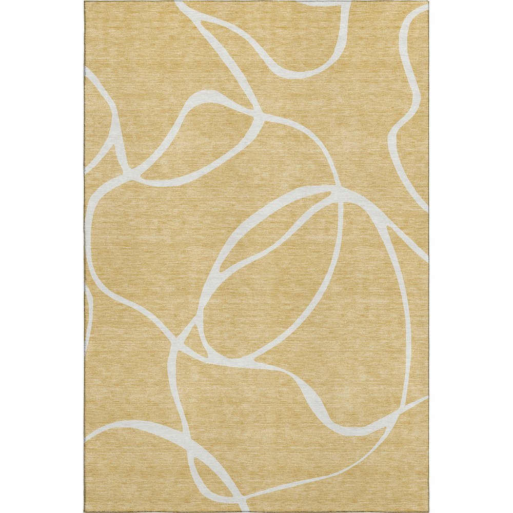 Premium Machine Washable Mayfield AMF999 Gold 10' x 14' Rug