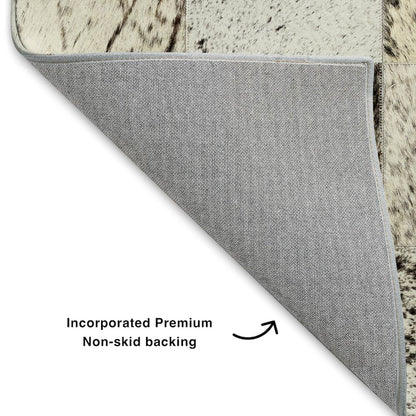 Luxury Washable Indoor/Outdoor Bozeman Cream 8' x 8' Round Rug