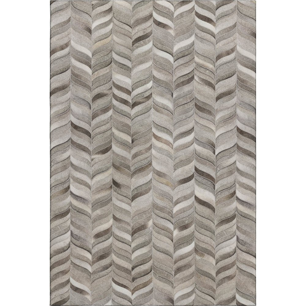 Luxury Washable Indoor/Outdoor Bozeman Gray 10' x 14' Rug