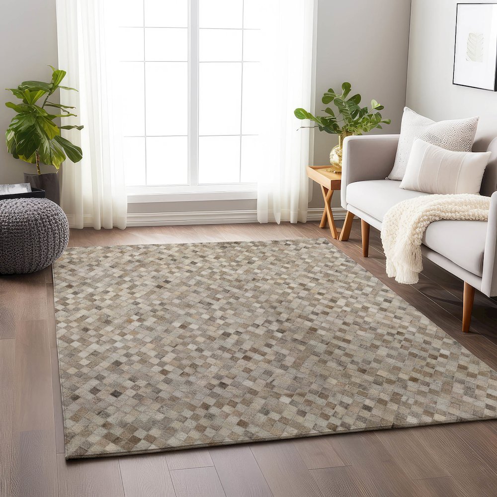 Luxury Washable Indoor/Outdoor Bozeman Gray 10' x 14' Rug