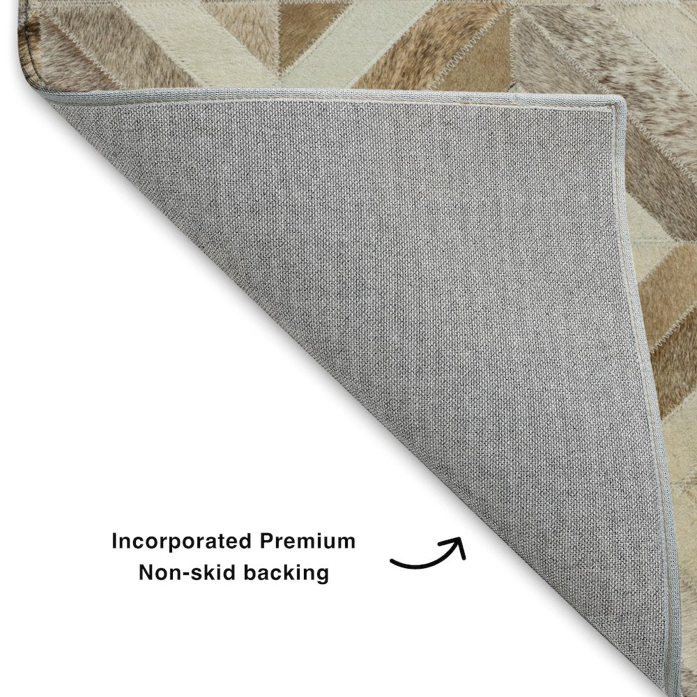 Luxury Washable Indoor/Outdoor Bozeman Gray 8' x 8' Round Rug