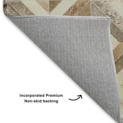 Luxury Washable Indoor/Outdoor Bozeman Gray 8' x 8' Round Rug