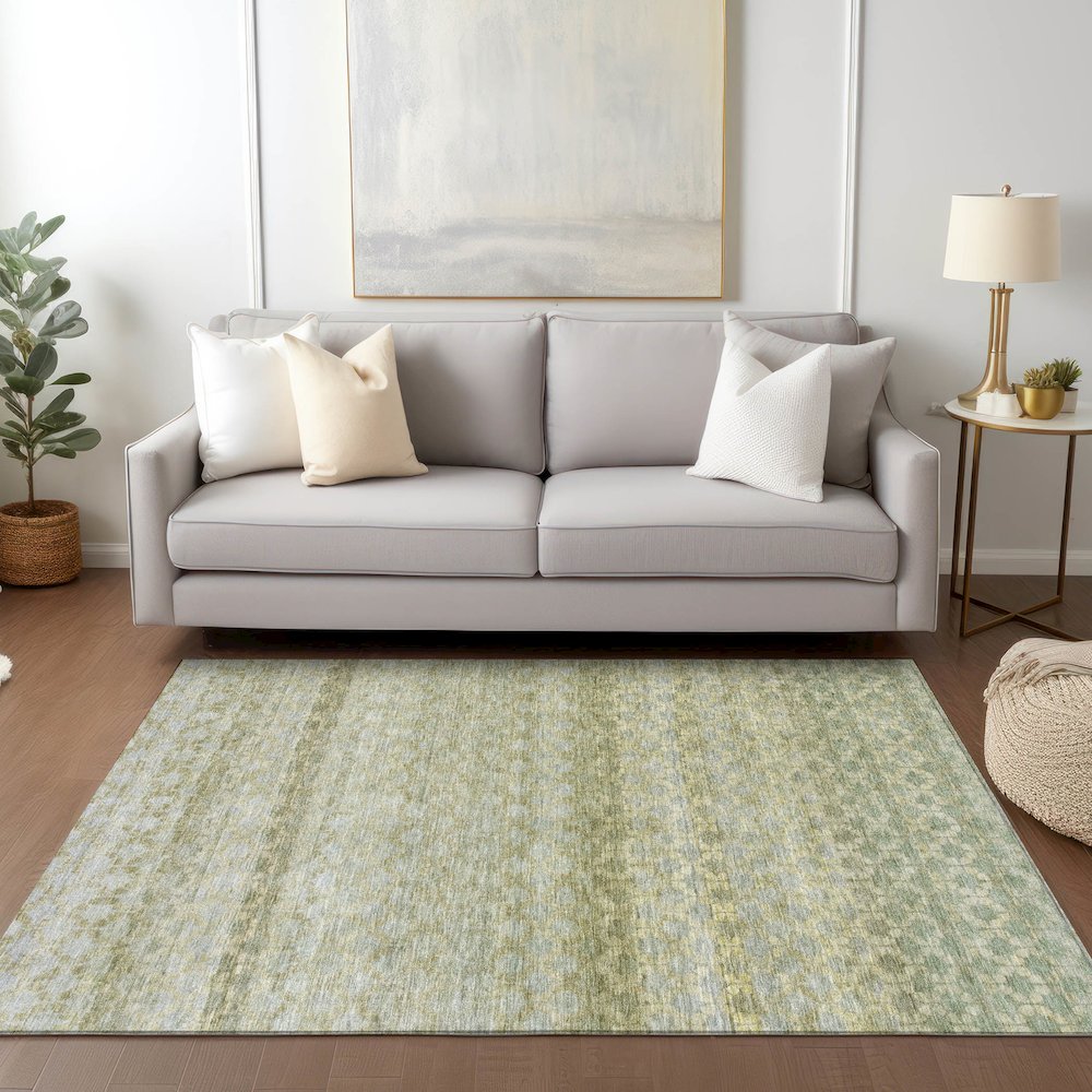 Luxury Washable Indoor/Outdoor Burano Aloe 10' x 14' Rug