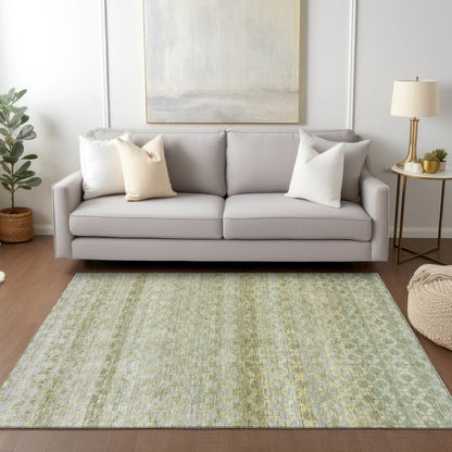 Luxury Washable Indoor/Outdoor Burano Aloe 10' x 14' Rug