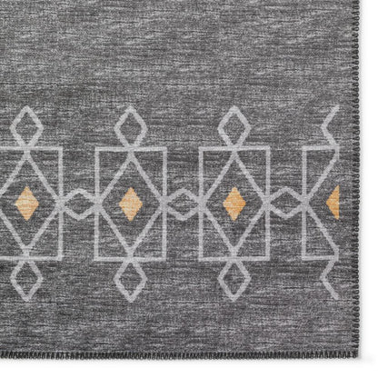 Yuma Gray Transitional Southwest 5' x 7'6" Area Rug Gray AYU33