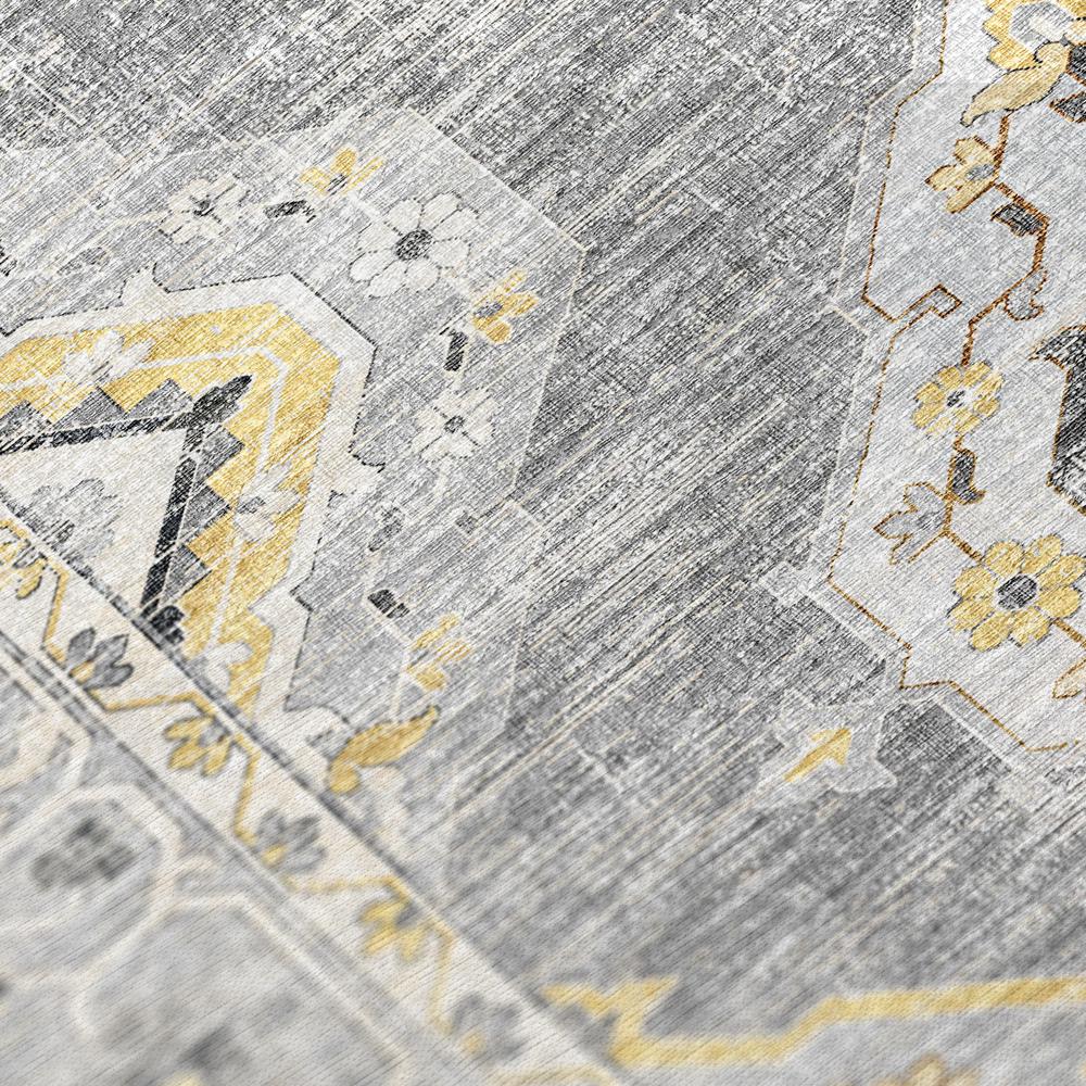 Indoor/Outdoor Marbella MB1 Grey Washable 2'3" x 12' Runner Rug