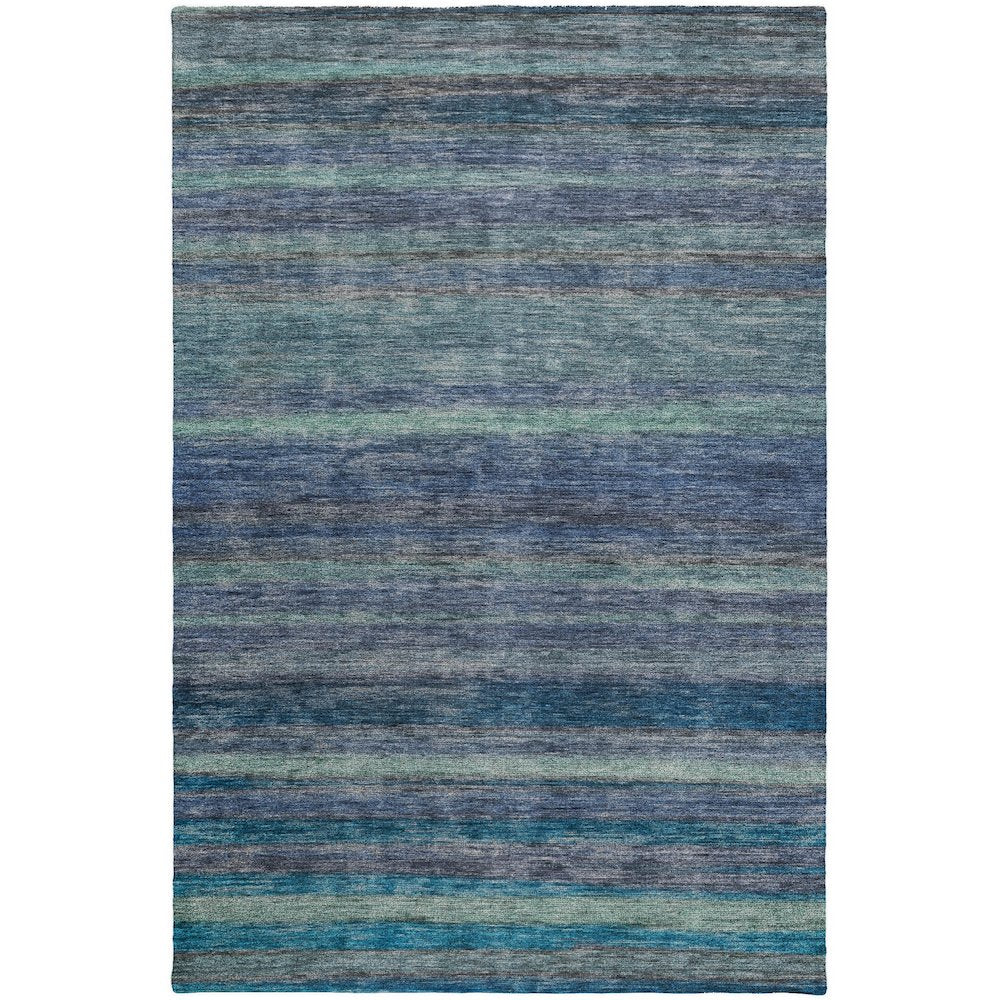 Luxury Washable Indoor/Outdoor Kochi Blue 10' x 14' Rug