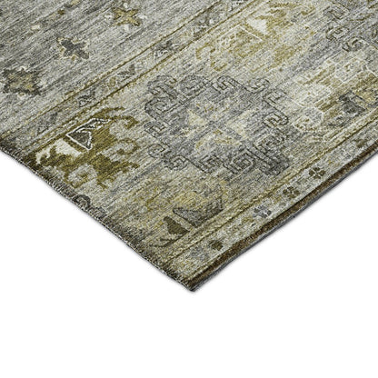 Indoor/Outdoor Karaj Pewter 8' x 8' Round Rug