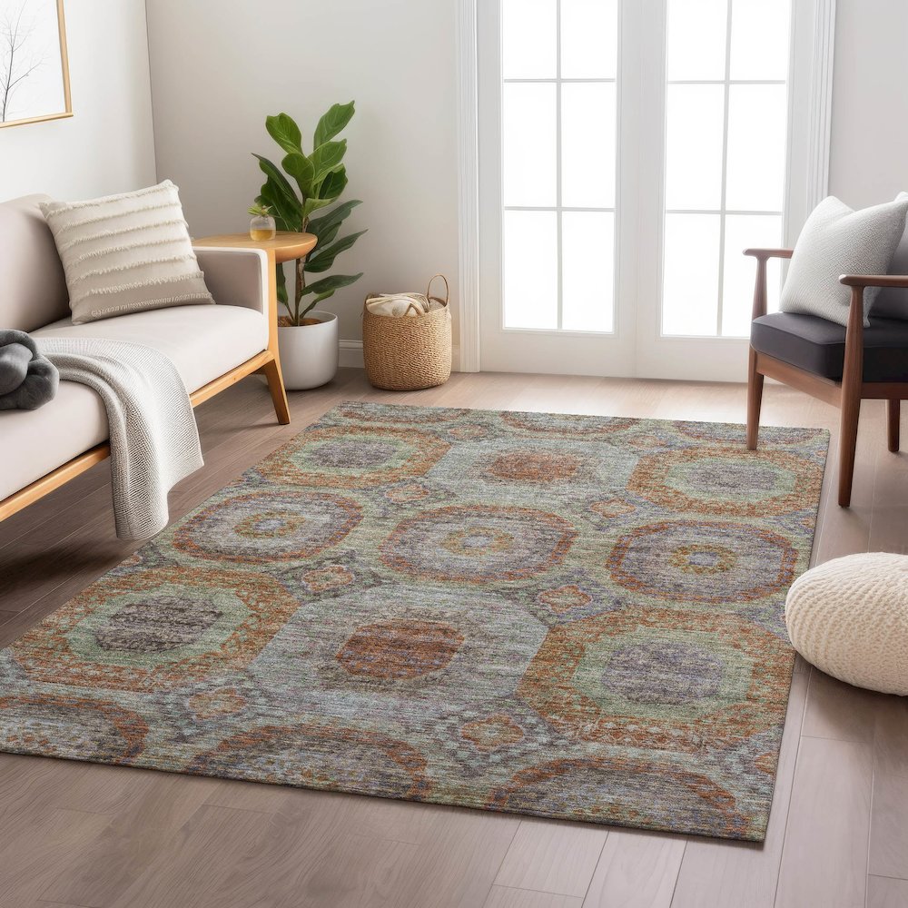 Indoor/Outdoor Karaj Paprika 10' x 14' Rug