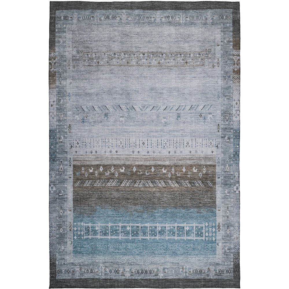 Indoor/Outdoor Karaj Blue 10' x 14' Rug