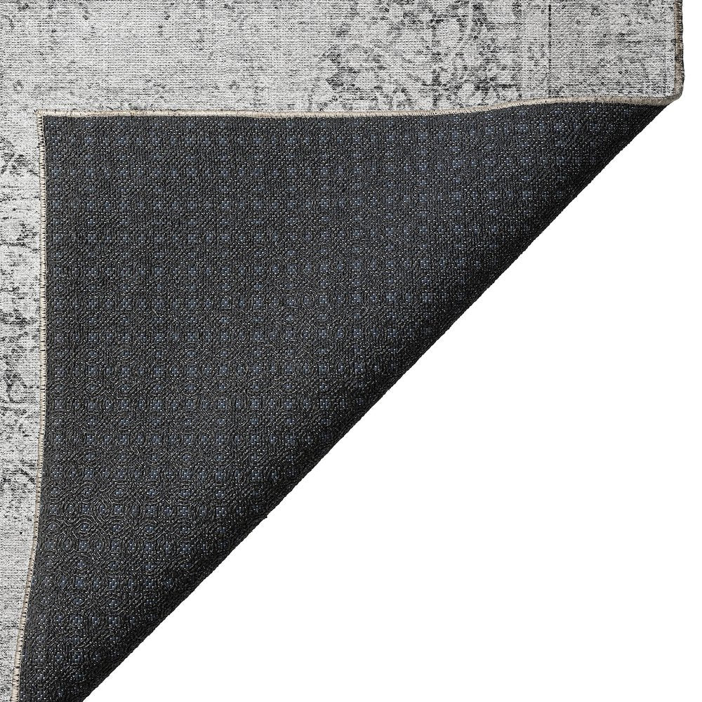 Indoor/Outdoor Karaj Gray 8' x 8' Round Rug