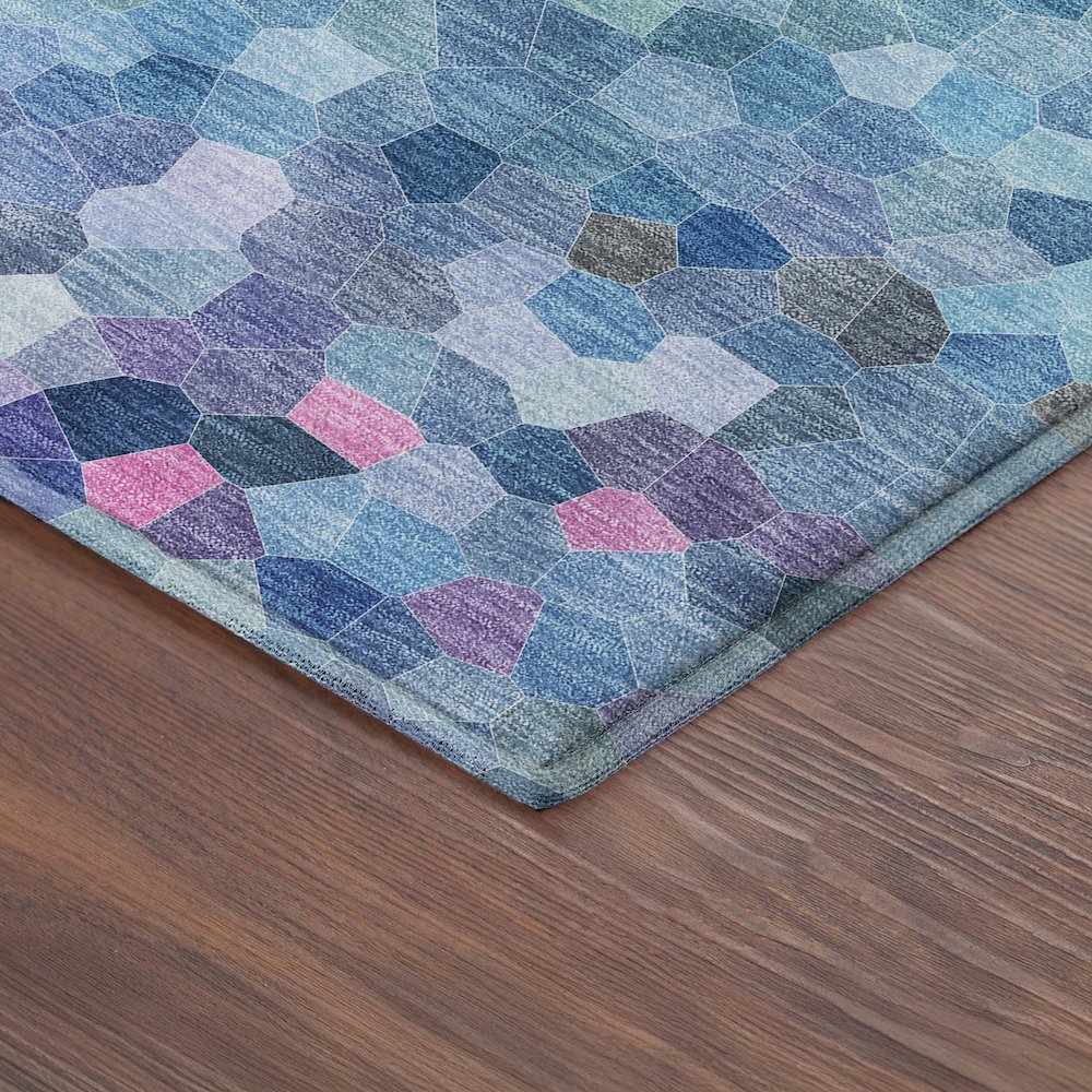 Luxury Washable Indoor/Outdoor Kaleidoscope KL1 Teal 8' x 8'