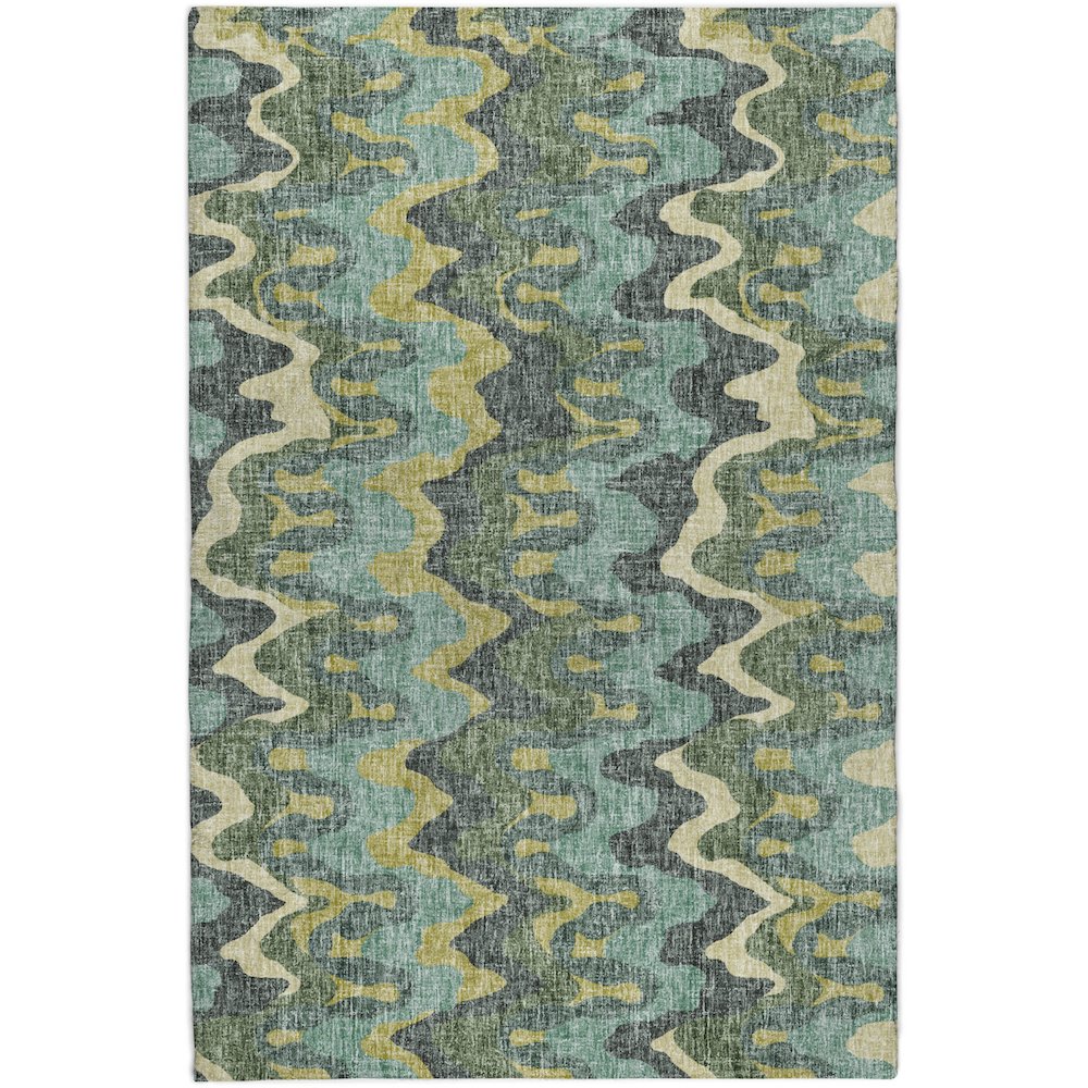 Luxury Washable Lorenzo Teal 10' x 14' Rug
