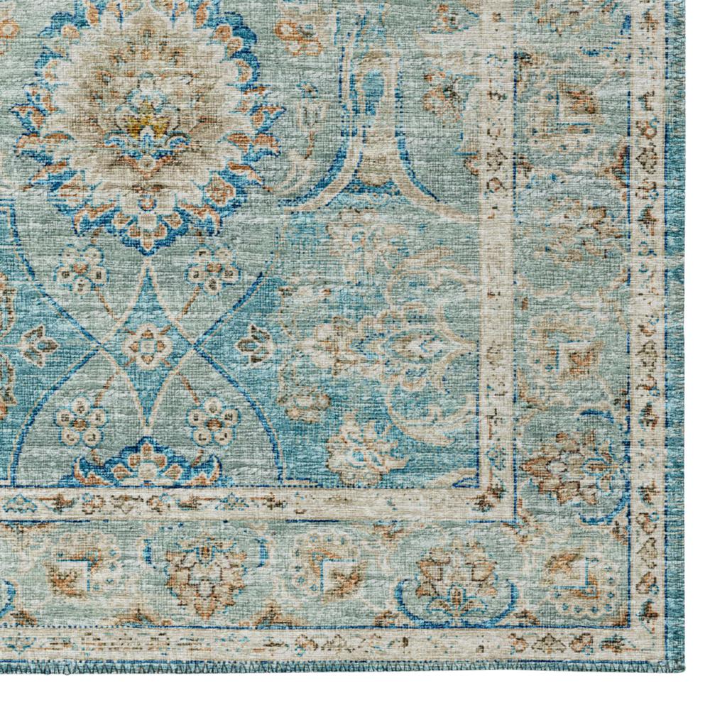 Indoor/Outdoor Marbella MB5 Mediterranean Washable 8' x 8' Round Rug