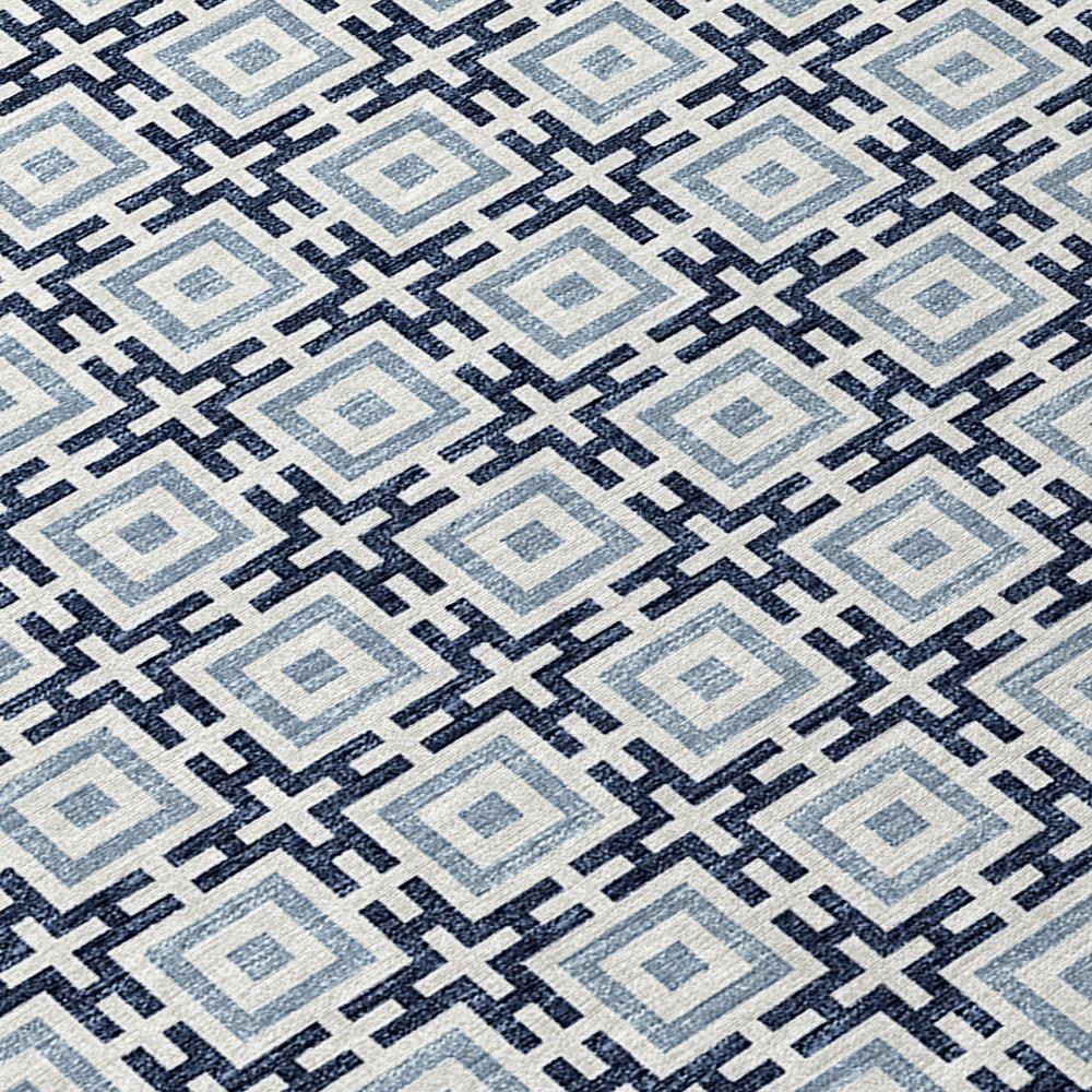 Indoor/Outdoor Marlo MO1 Navy Washable 2'3" x 7'6" Rug