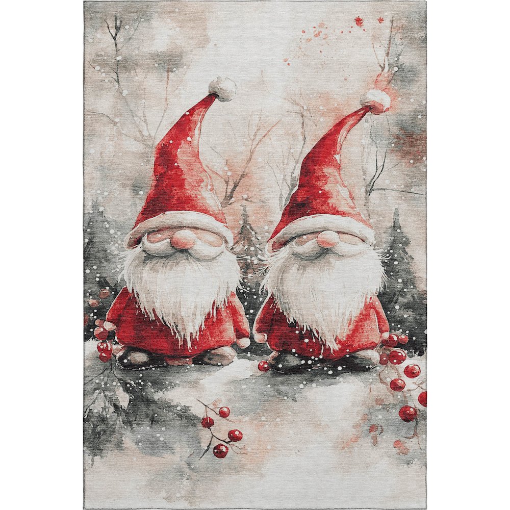 Luxury Washable Indoor/Outdoor Merry & Bright Ivory 10' x 14' Rug