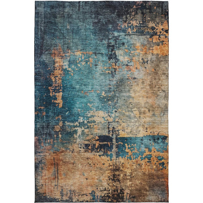 Indoor/Outdoor Nouveau Teal 10' x 14' Rug