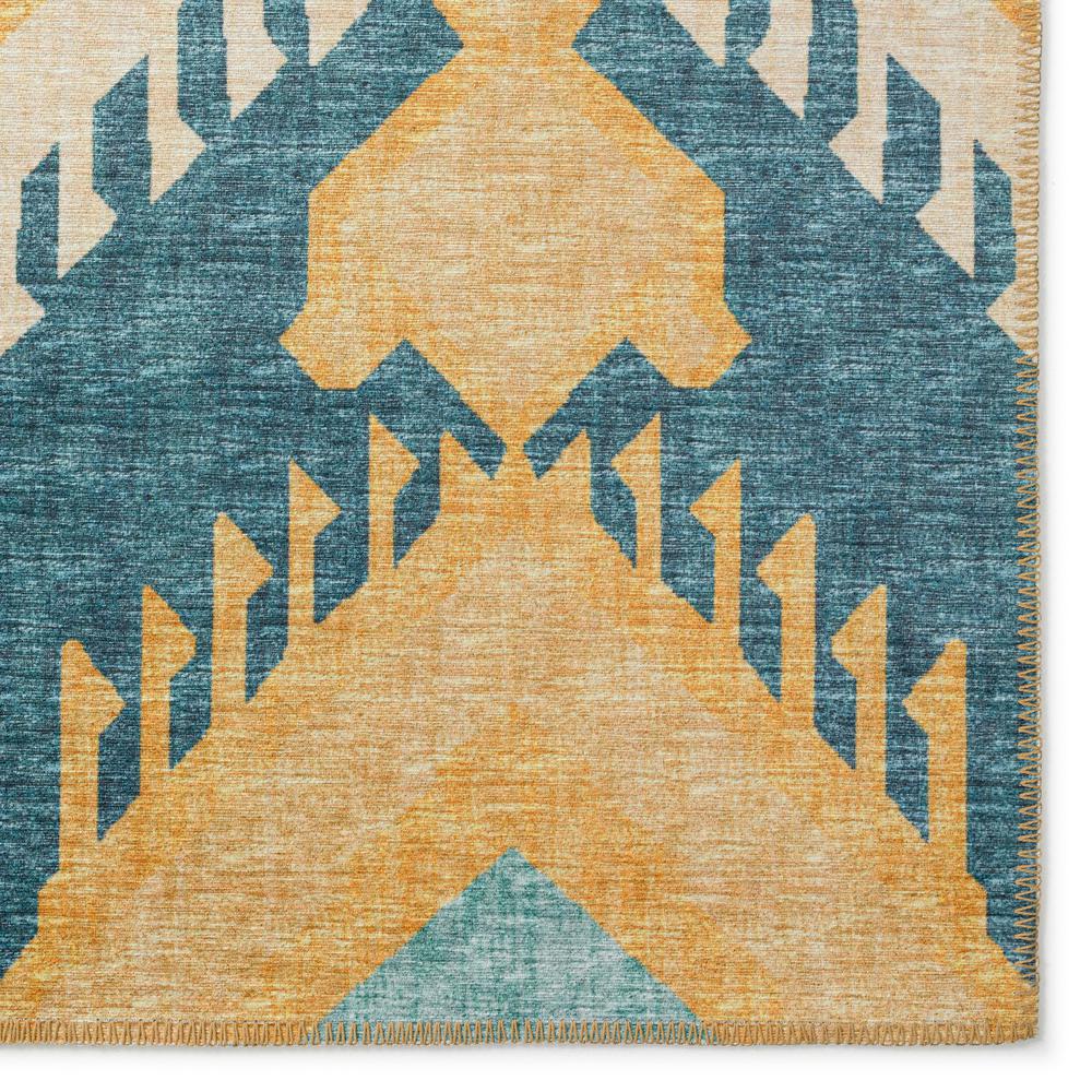 Yuma Yellow Bohemian Ikat 5' x 7'6" Area Rug Yellow AYU32
