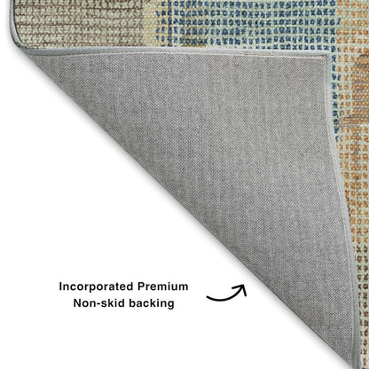 Luxury Washable Indoor/Outdoor Ravenna Putty 8' x 8' Round Rug