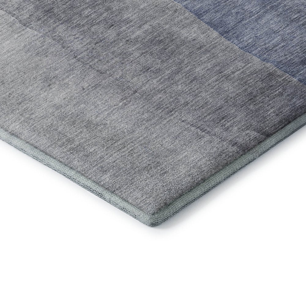 Luxury Washable Indoor/Outdoor Ravenna Blue 8' x 8' Round Rug