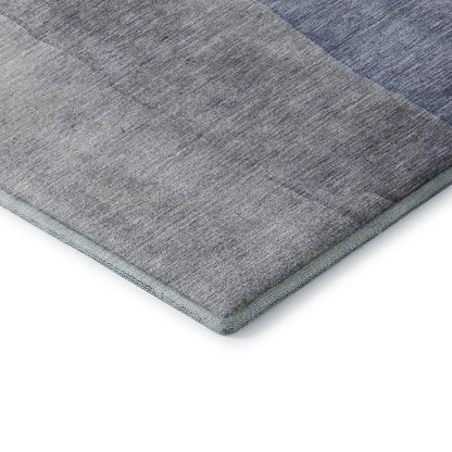 Luxury Washable Indoor/Outdoor Ravenna Blue 8' x 8' Round Rug