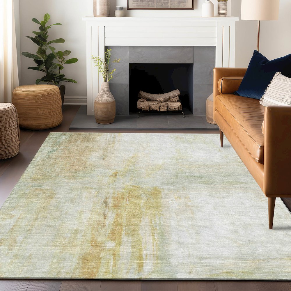 Luxury Washable Indoor/Outdoor Ravenna Linen 10' x 14' Rug