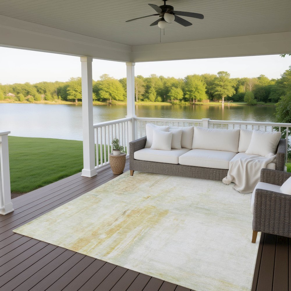 Luxury Washable Indoor/Outdoor Ravenna Linen 10' x 14' Rug