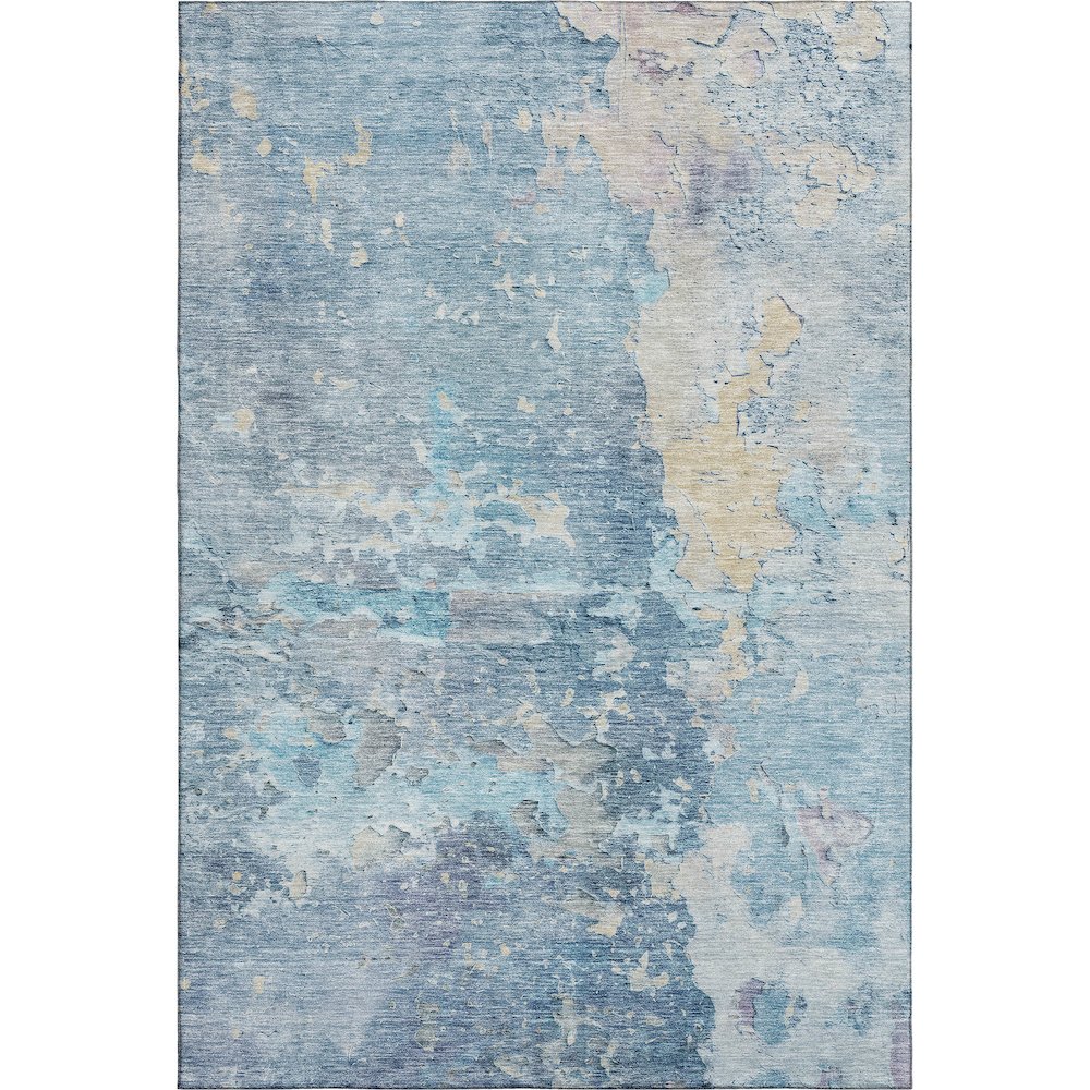 Luxury Washable Indoor/Outdoor Ravenna Blue 10' x 14' Rug
