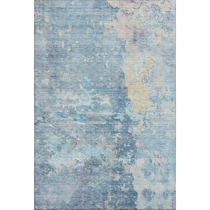 Luxury Washable Indoor/Outdoor Ravenna Blue 10' x 14' Rug
