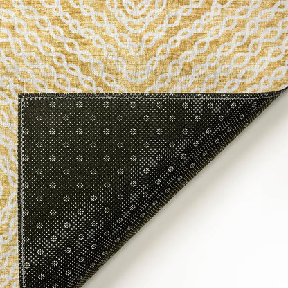 Bravado Gilded Transitional Geometric 5' x 7'6" Area Rug Gilded ABV33