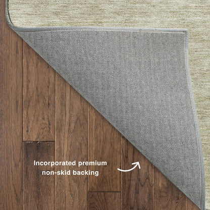Luxury Washable Indoor/Outdoor Soft Essentials SE1 Brown 8' x 8' Rug