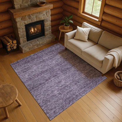 Luxury Washable Indoor/Outdoor Soft Essentials SE1 Purple 10' x 14' Rug