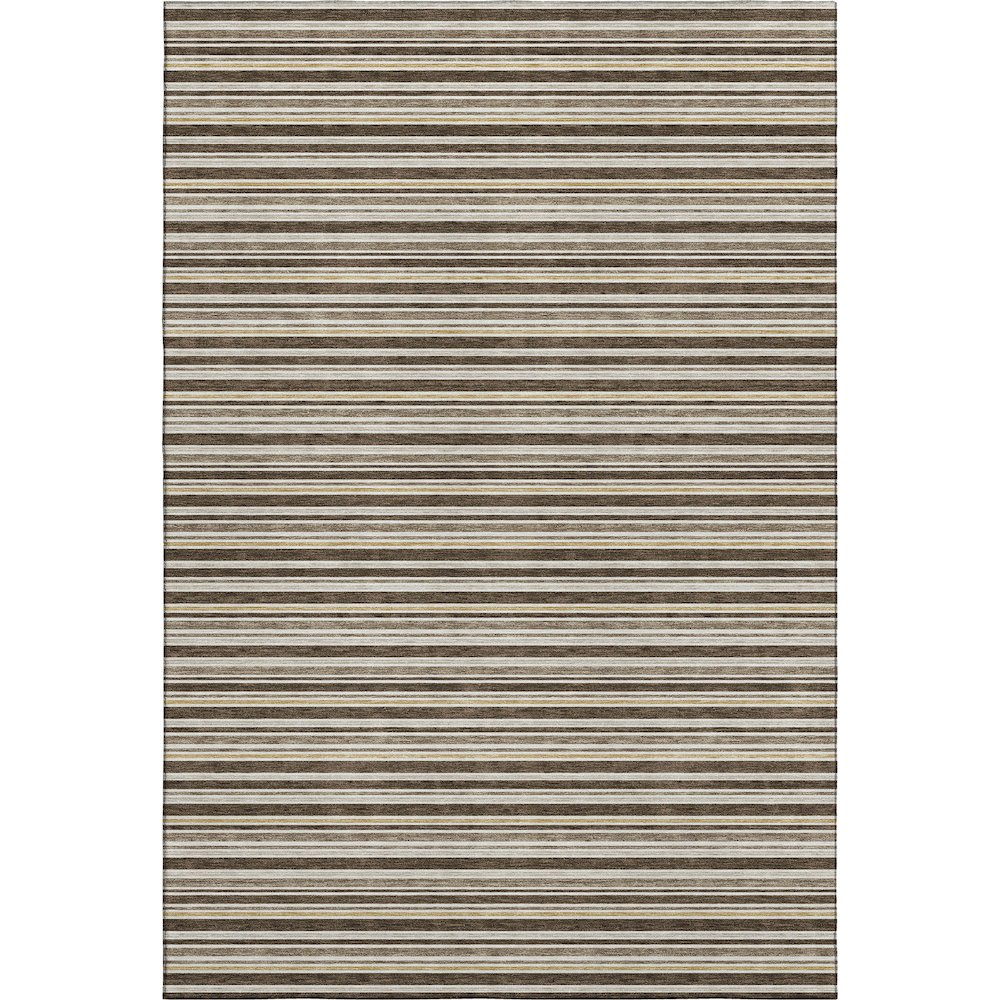 Luxury Washable Indoor/Outdoor Soft Essentials SE2 Brown 10' x 14' Rug