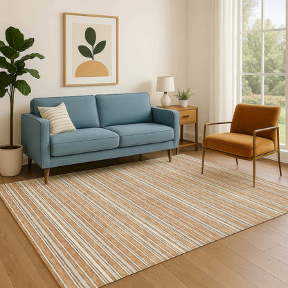 Luxury Washable Indoor/Outdoor Soft Essentials SE2 Orange 10' x 14' Rug