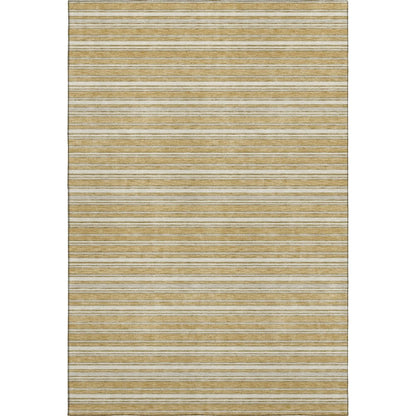 Luxury Washable Indoor/Outdoor Soft Essentials SE2 Gold 10' x 14' Rug