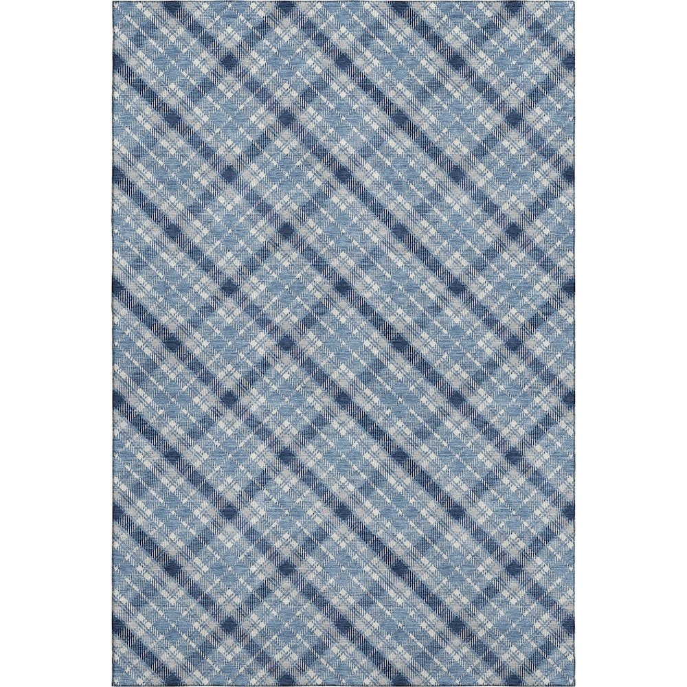 Luxury Washable Indoor/Outdoor Soft Essentials SE3 Blue 10' x 14' Rug