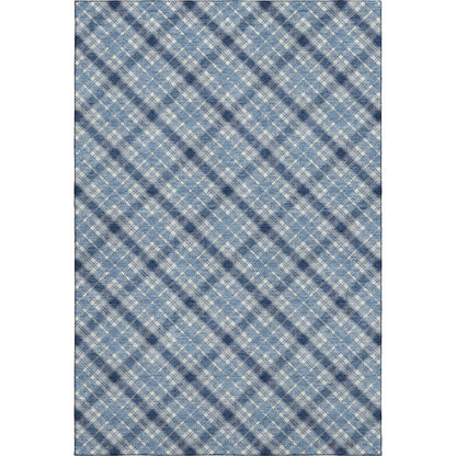 Luxury Washable Indoor/Outdoor Soft Essentials SE3 Blue 10' x 14' Rug