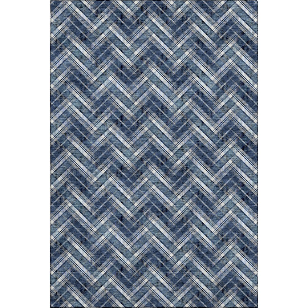 Luxury Washable Indoor/Outdoor Soft Essentials SE3 Blue 10' x 14' Rug