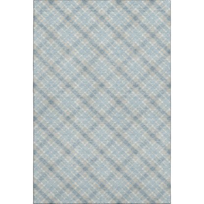 Luxury Washable Indoor/Outdoor Soft Essentials SE3 Blue 10' x 14' Rug
