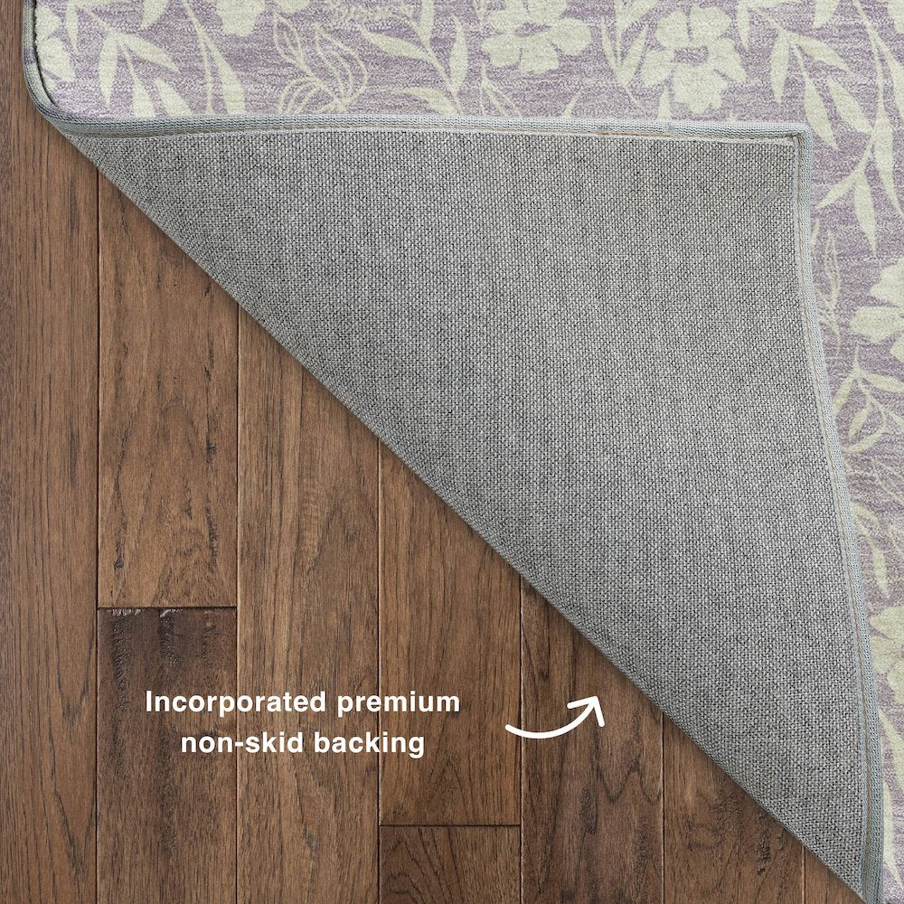 Luxury Washable Indoor/Outdoor Soft Essentials SE4 Purple 8' x 8' Rug