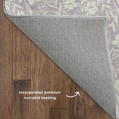 Luxury Washable Indoor/Outdoor Soft Essentials SE4 Purple 8' x 8' Rug