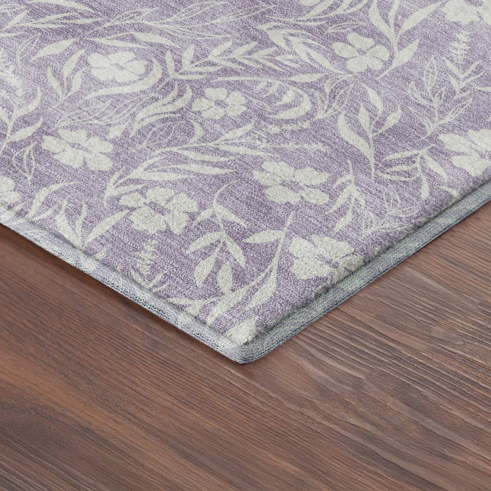 Luxury Washable Indoor/Outdoor Soft Essentials SE4 Purple 8' x 8' Rug